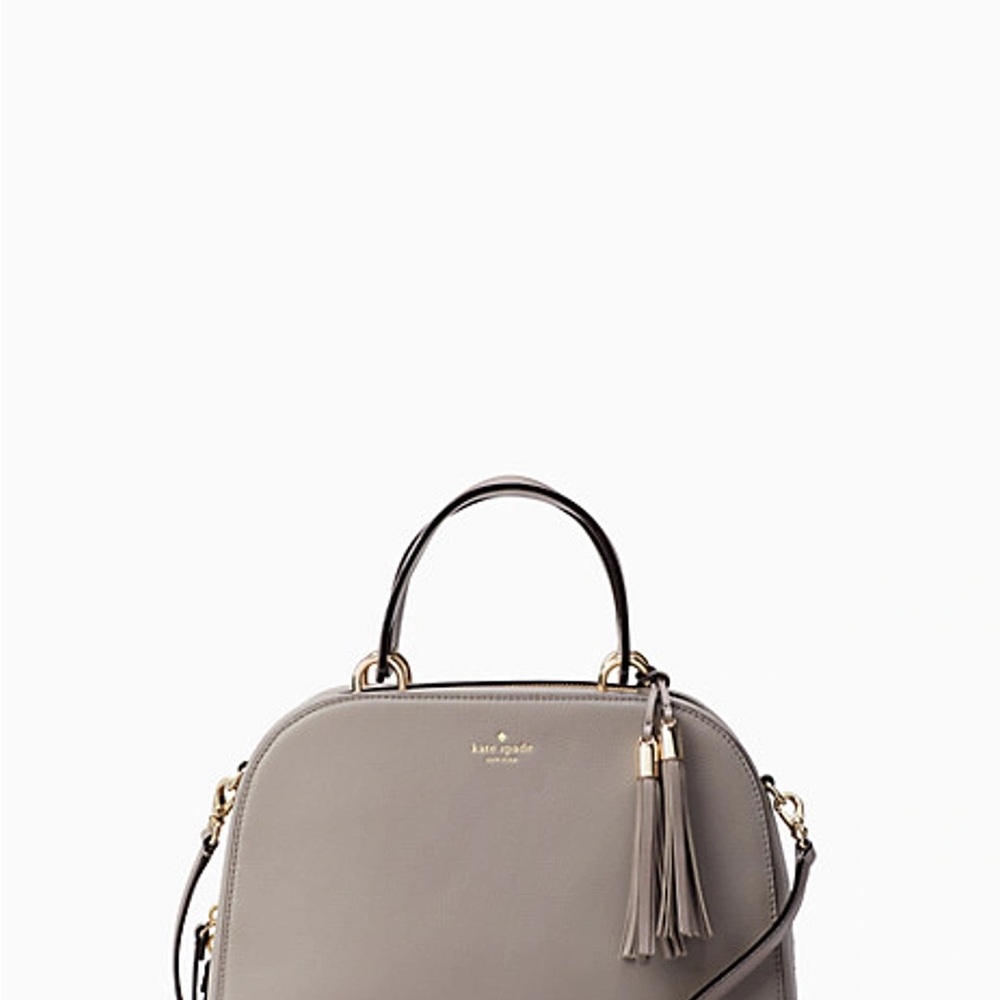 Kate Spade Taupe Satchel with Tassel